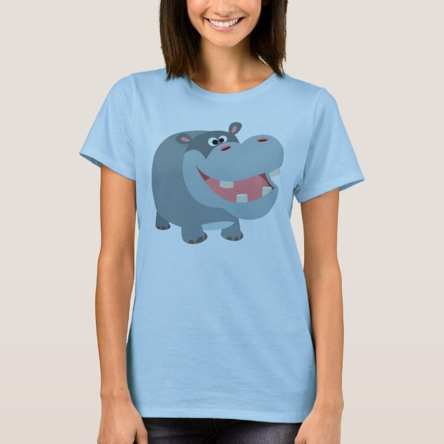 T-shirt femme hippo jote souriante (Devant)