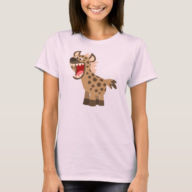 T-shirt Femme Hyena Caricature Cute Hungry (Devant)