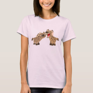 T-Shirt Femme Hyenas Caricature Mignonne Big Teeth