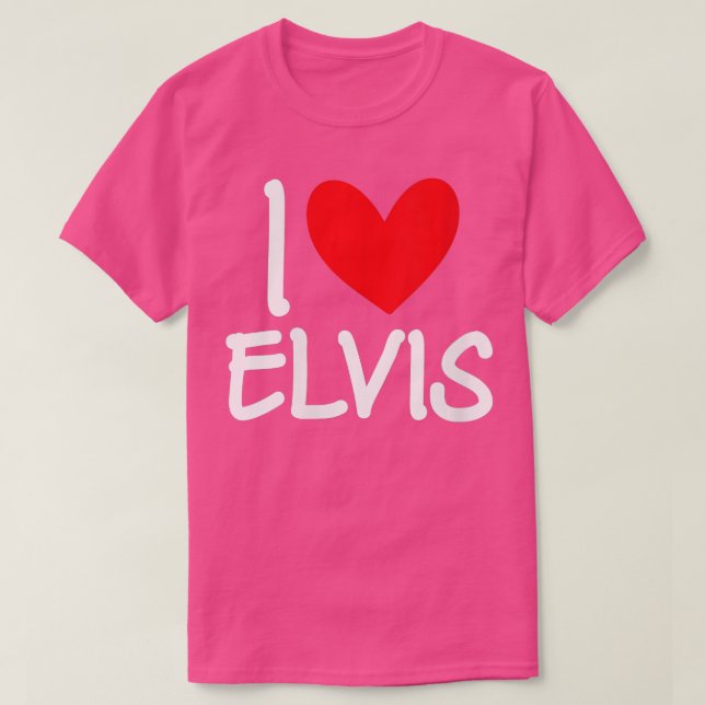 T-shirt Femme I Love Elvis Nom Hommes Personnalisés Guy BF (Design devant)