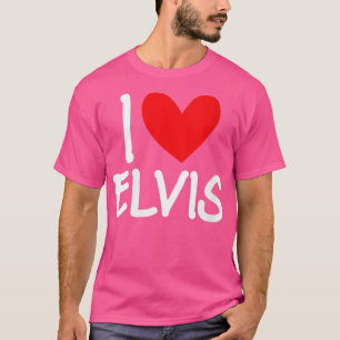 T-shirt Femme I Love Elvis Nom Hommes Personnalisés Guy BF