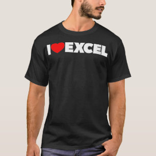 T-shirt Femme I Love Heart Excel VNeck