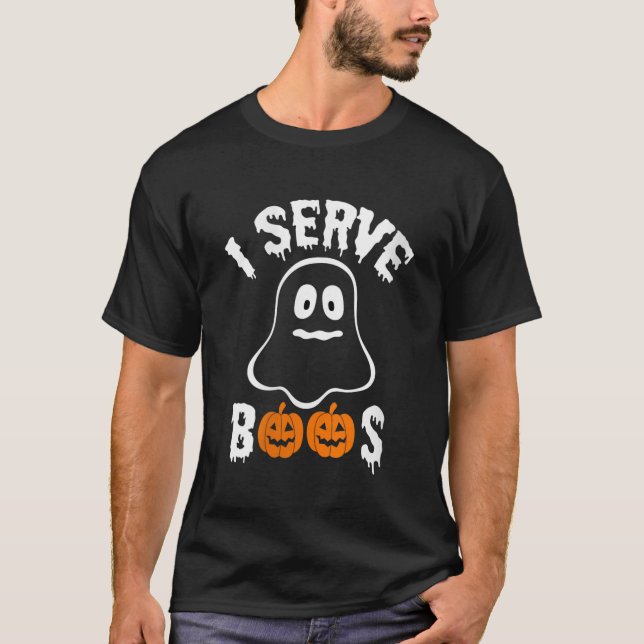 T-shirt Femme I Sert Boos Bartender Halloween Boo Lover (Devant)