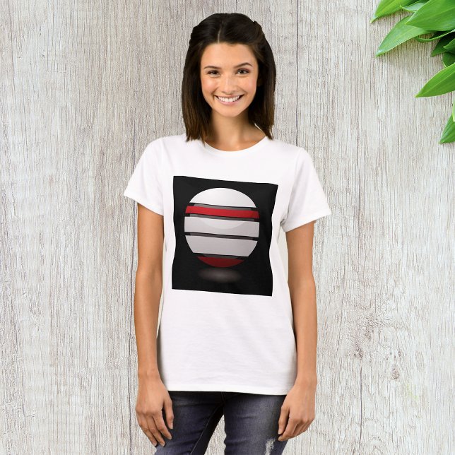 T-Shirt Femme Icône Droïde Rouge Et Blanc (Créateur téléchargé)