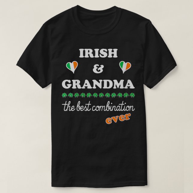 T-shirt Femme Irlandaise et grand-mère Meilleure irlandais (Design devant)
