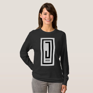 T-shirt femme j vêtements design long manche noir