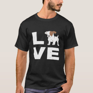 T-shirt Femme J'Aime Mon Jack Russell Chien Chien Chiot Pe