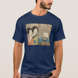 T-shirt Femme japonaise crie sur une amie fille de mème de