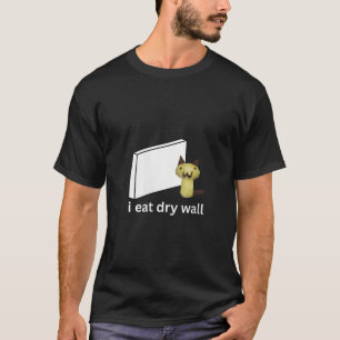 T-shirt Femme Je Mange Mur Sec Drôle Mème De Chat Mal V Co