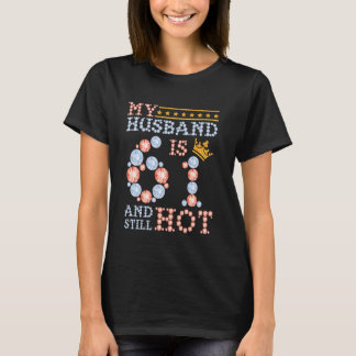 T-shirt Femme Joyeux Anniversaire Mon Mari A 61 Ans Et