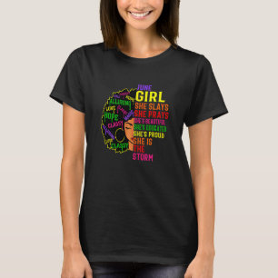 T-shirt Femme Juin Fille Elle Étouffe & prie Juin Annivers