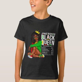 T-shirt Femme Junetdix Reine noire Faits nutritionnels 4t