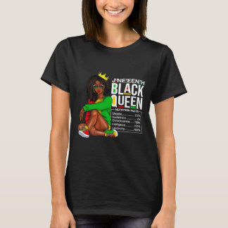 T-shirt Femme Junetdix Reine noire Faits nutritionnels 4t