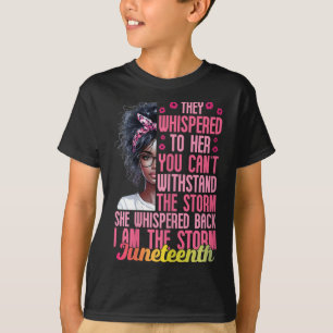 T-shirt Femme Junetten Je Suis La Tempête Black Women June