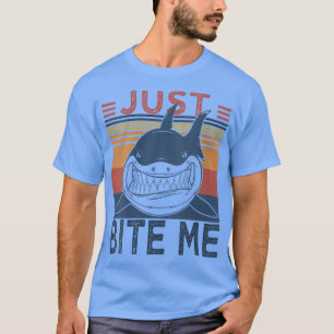 T-shirt Femme juste mordre MeFunny Cool de pêche requin VN