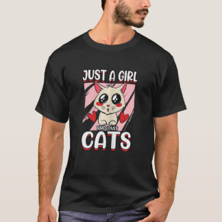 T-shirt Femme Juste Une Fille Qui Aime Chats Chat Aimer An