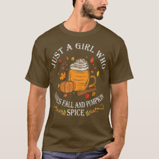 T-shirt Femme Juste Une Fille Qui Aime Chute Citrouille Ép