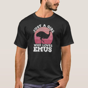 T-shirt Femme Juste Une Fille Qui Aime Emus Pour Une Fille