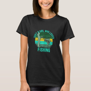 T-shirt Femme Juste Une Fille Qui Aime Pêcher Basse Pêche