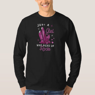 T-shirt Femme Juste Une Fille Qui Prend Des Rocks Citer Po