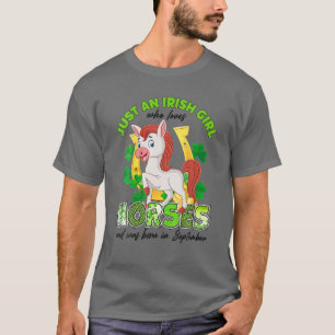 T-shirt Femme Juste Une Irlandaise Qui Aime Les Chevaux Lu