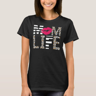 T-shirt Femme Léopard Maman Vie Lip Sexy Sayes Mères D