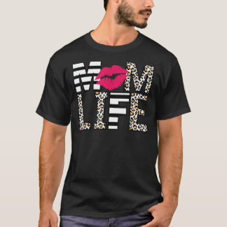 T-shirt Femme Léopard Maman Vie Lip Sexy Sayes Mères D