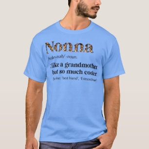 T-shirt Femme Léopard Nonna Définition Drôle Grandma Cadea