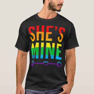 T-shirt Femme Lesbienne Partenaire Matching Outfit She's M