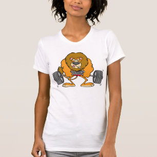 T-shirt femme Lion Lifing Weights