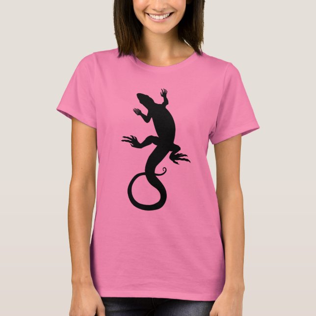 T-shirt femme Lizard Reptile Art féminin Chemises (Devant)