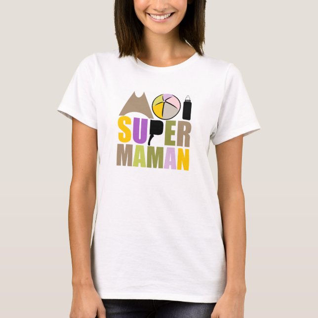 T-Shirt Femme - Logo Moi Super Maman Nature (Devant)