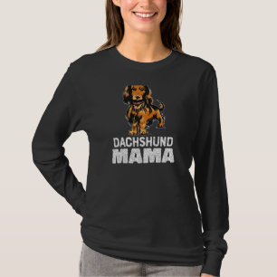 T-shirt Femme Longhhair Dachshund Mama Femmes