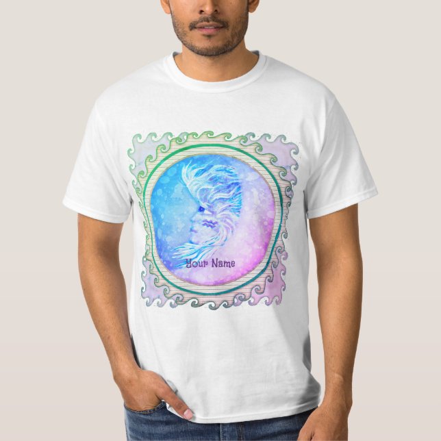 T-shirt Femme Lune Verseau  (Devant)