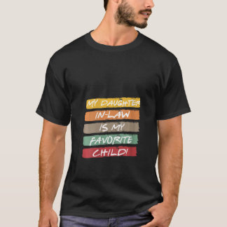 T-shirt Femme Ma Belle-Fille Est Mon Enfant Préféré V-N