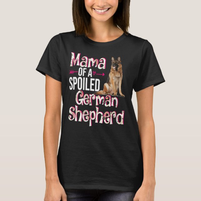 T-shirt Femme Mama D'Un Berger Allemand Mère S (Devant)