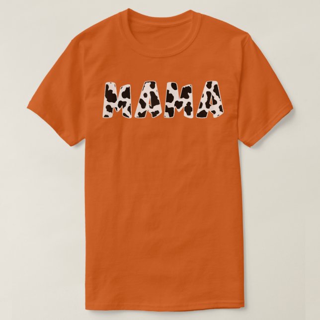 T-shirt Femme Mama Vache Imprimer Vache Motif Fermier Mama (Design devant)