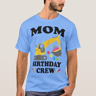 T-shirt Femme Maman Anniversaire Crew Construction Camion 