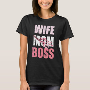 T-shirt Femme Maman Boss Famille Femmes Cherry Blossom Mèr