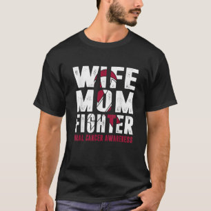 T-shirt Femme Maman combat la sensibilisation au cancer bu