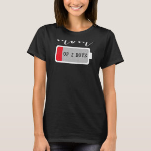 T-shirt Femme Maman De 2 Garçons Batterie Vie Graphique Mè