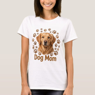 T-Shirt Femme Maman de Chien Doré