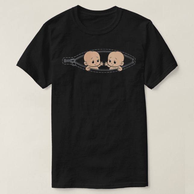 T-shirt Femme Maman De Twin Pregnancy Twins Maman Wi-Fi En (Design devant)