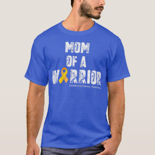 T-shirt Femme Maman d'un guerrier Enfance Cancer maman Rib