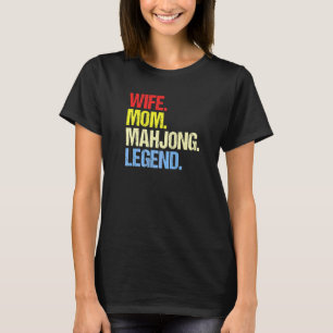 T-shirt Femme Maman Légende du Mahjong Joueuse de Mahjong