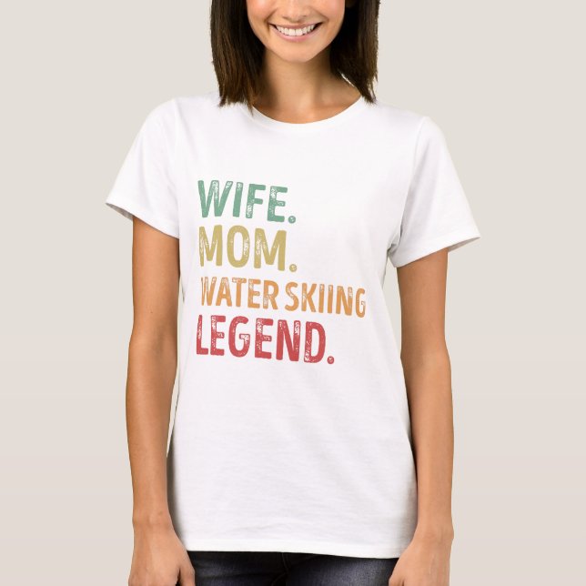 T-shirt Femme Maman Ski nautique Legend ski cadeau (Devant)