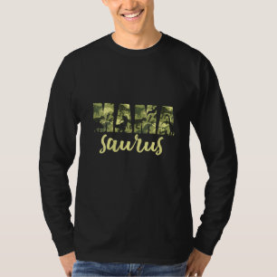 T-shirt Femme Mamasaurus Camo T Rex Dinosaur Family Match