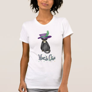 T-shirt Femme Mardi Gras Chat Fun