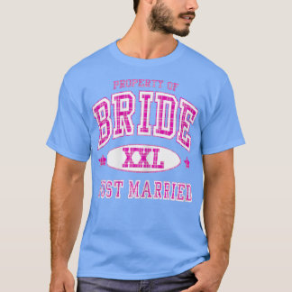 T-shirt Femme Mariée Juste Marié Fille Mignonne T