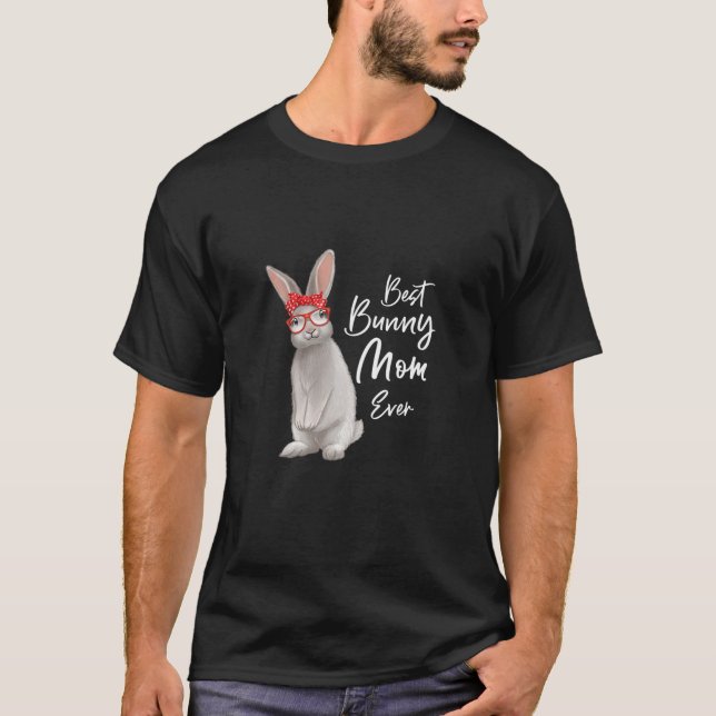 T-shirt Femme Meilleur Lapin Maman Ever Lapin Maman Lapin  (Devant)